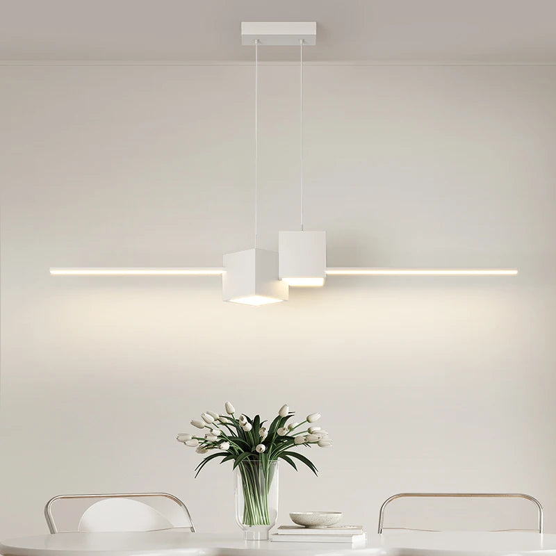 lustre led minimaliste pour éclairage intérieur moderne - vue 4 sur 10