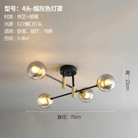 lustre nordique moderne led avec boules de verre