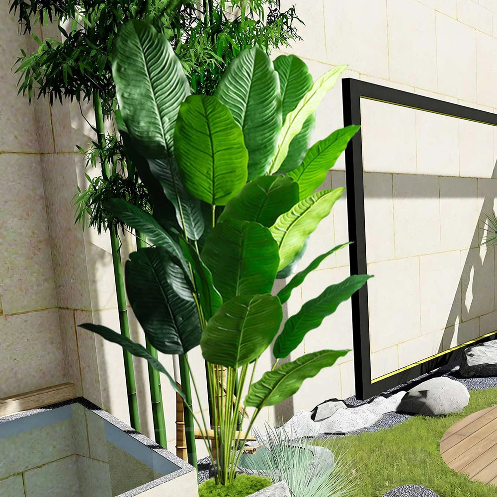 plantes artificielles grandes arbre oiseau paradis décoration jardin intérieur - vue 2 sur 9