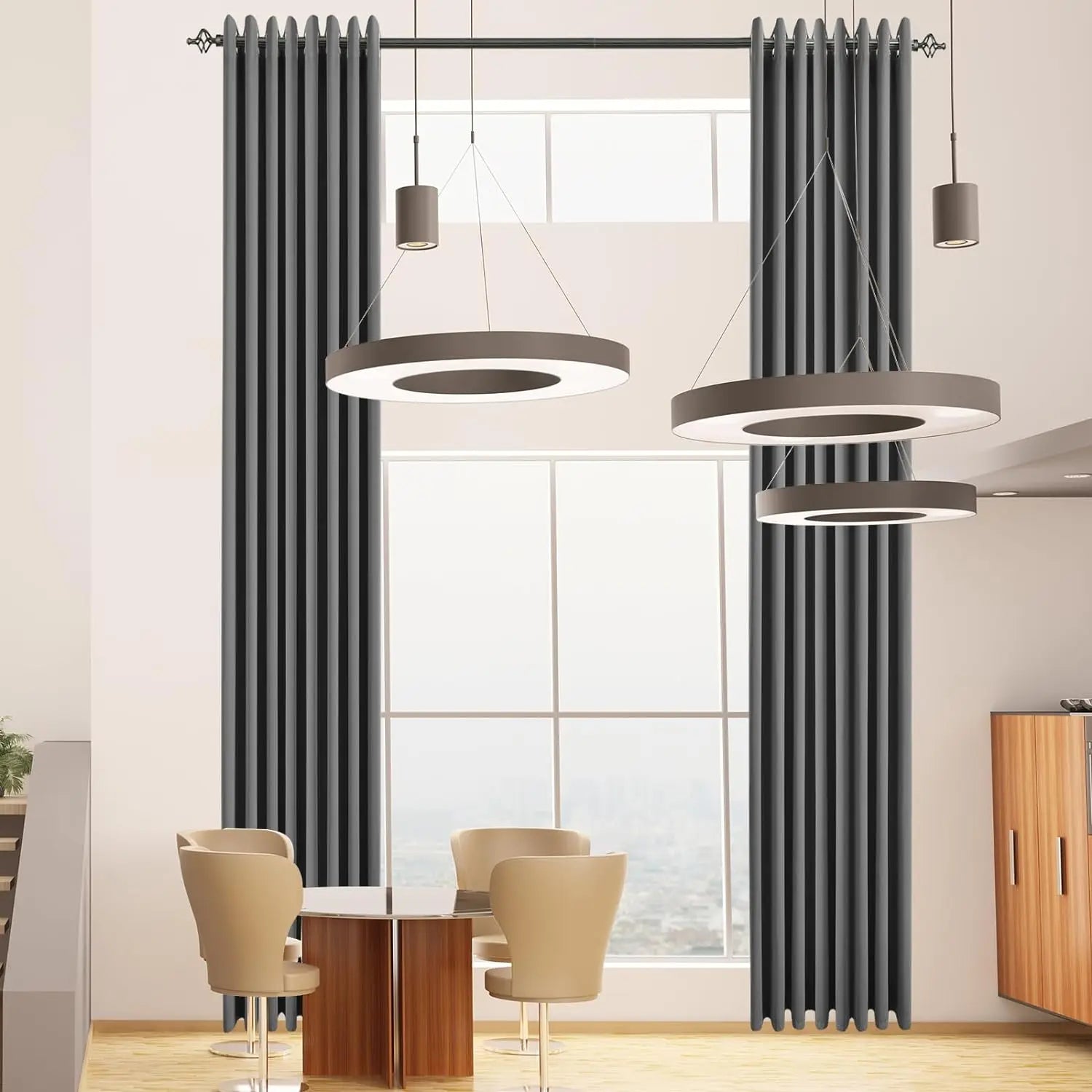 rideau occultant sur mesure extra long style moderne - vue 3 sur 9