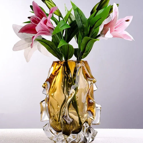 vase en verre dégradé pour décoration moderne et arrangement floral - vue 3 sur 7