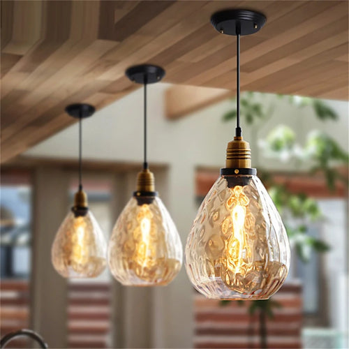suspension modernes en verre pour éclairage de plafond - vue 2 sur 10