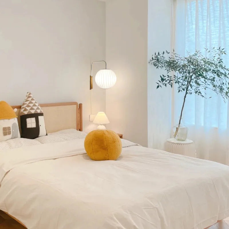 applique murale moderne nelson ball en tissu de soie pour hôtel - vue 6 sur 10