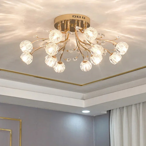 plafonnier moderne en cristal pour un éclairage luxueux - vue 2 sur 9