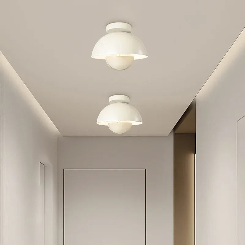 plafonnier led semi-circulaire moderne pour allée balcon escalier - vue 3 sur 12