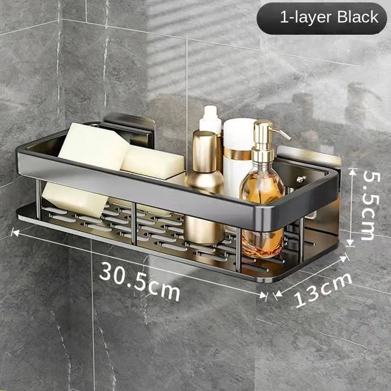 étagères murales de luxe antirouille pour accessoires de bain - vue 8 sur 17