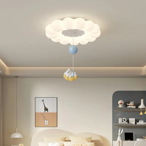plafonnier ours lapin nuage pour éclairage intérieur enfant - vue 5 sur 9