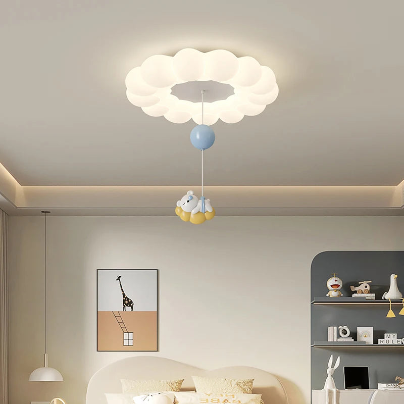 plafonnier ours lapin nuage pour éclairage intérieur enfant - vue 5 sur 9