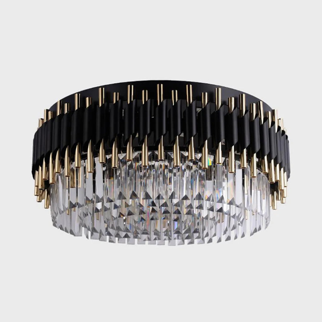 lustre led moderne en cristal de luxe éclairage décoratif - vue 5 sur 9