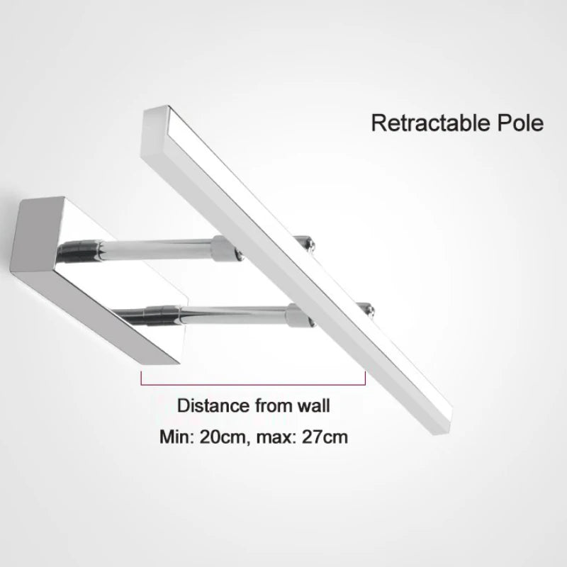 lampe frontale à miroir rétractable pour toilettes - vue 6 sur 18
