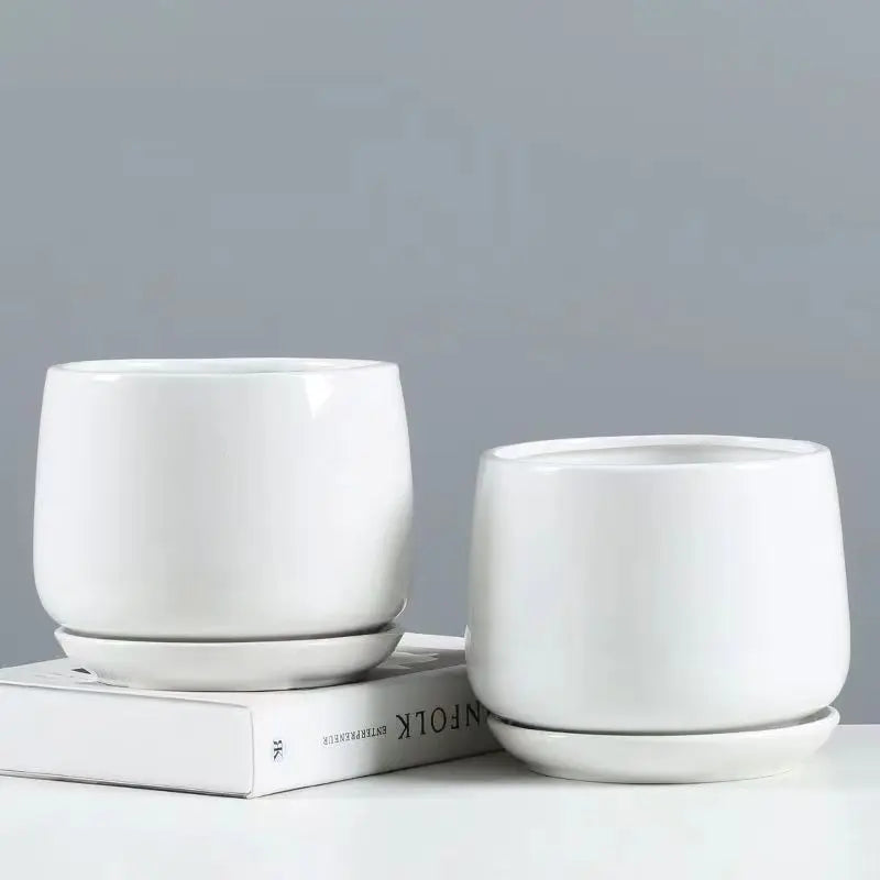 pot de fleurs en céramique créatif pour décoration intérieure et extérieure - vue 4 sur 9