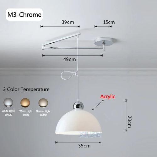 lustre led avec bras réglable pour bar et restaurant - vue 22 sur 25