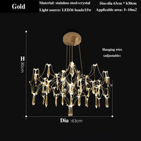 lustre en cristal moderne pour un décor intérieur élégant