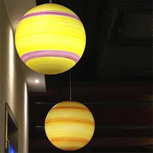 lustre led créatif système solaire planète atmosphère intérieure - vue 3 sur 6