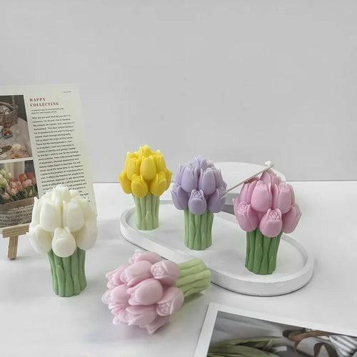 moule en silicone 3d pour fleurs et bougies artisanales - vue 2 sur 7