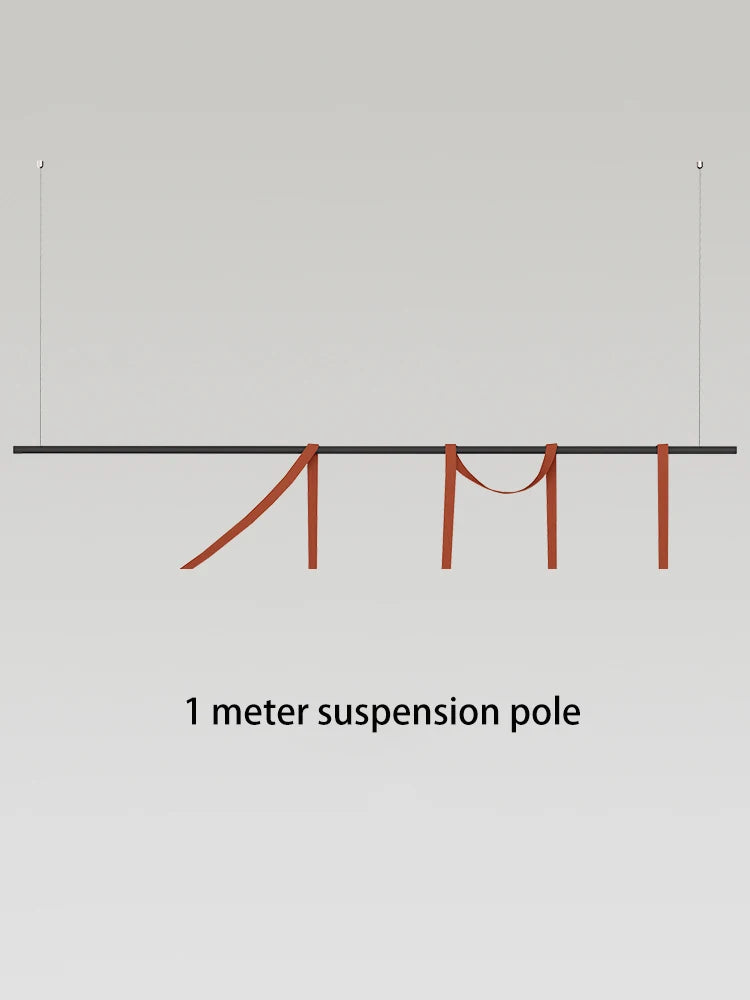 lustre moderne simple led avec bande conductrice lumineuse - vue 24 sur 27