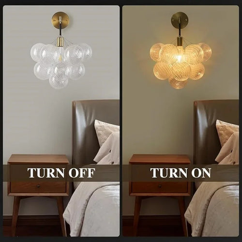 applique murale design en verre avec boules pour intérieur moderne - vue 7 sur 8