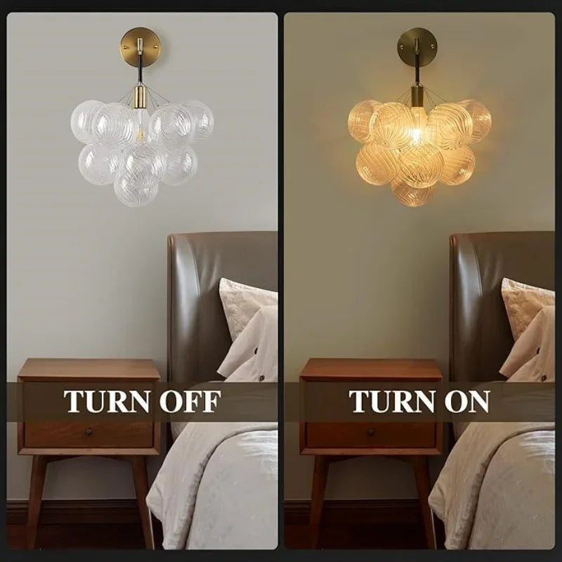 applique murale design en verre avec boules pour intérieur moderne - vue 6 sur 8
