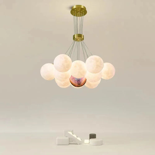 lustre lumineux nuage pour chambre d'enfants décorative - vue 2 sur 12