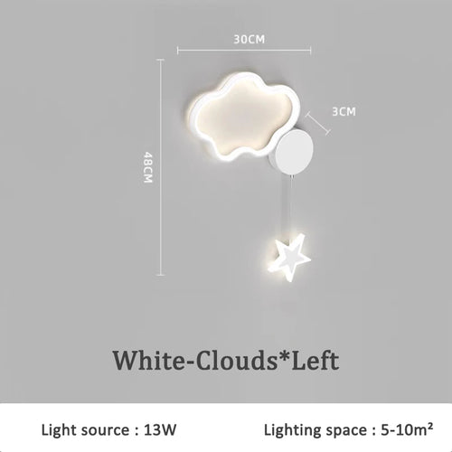 applique murale nuage et lune pour chambre d'enfant - vue 14 sur 22