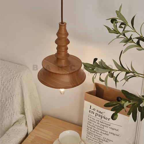 Éclairage intérieur moderne bois luminaire suspendu en bois nordique Restaurant Bar à côté de la lumière lustre ombre bois E14 110 V 220 V - vue 4 sur 8