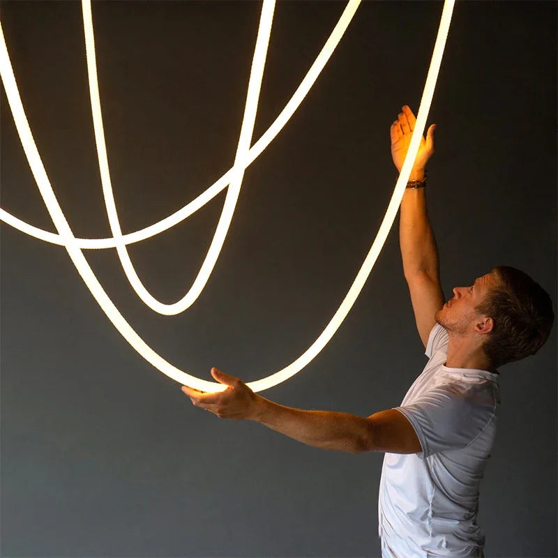 lustre minimaliste sandyha en ligne art design led - vue 5 sur 10