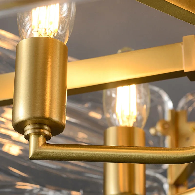 lustre nordique en cuivre led monté en surface moderne et luxueux - vue 5 sur 13