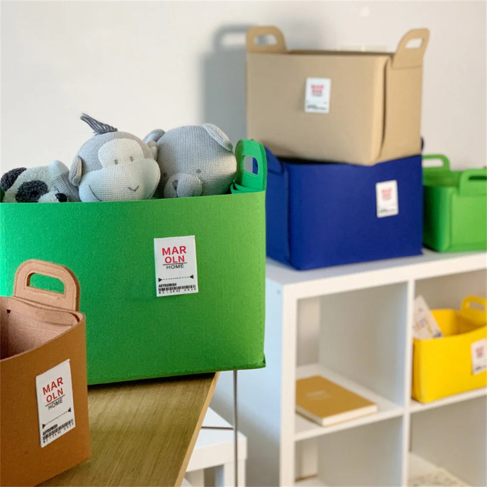boîte de rangement pliable en feutre pour décoration et camping - vue 3 sur 5