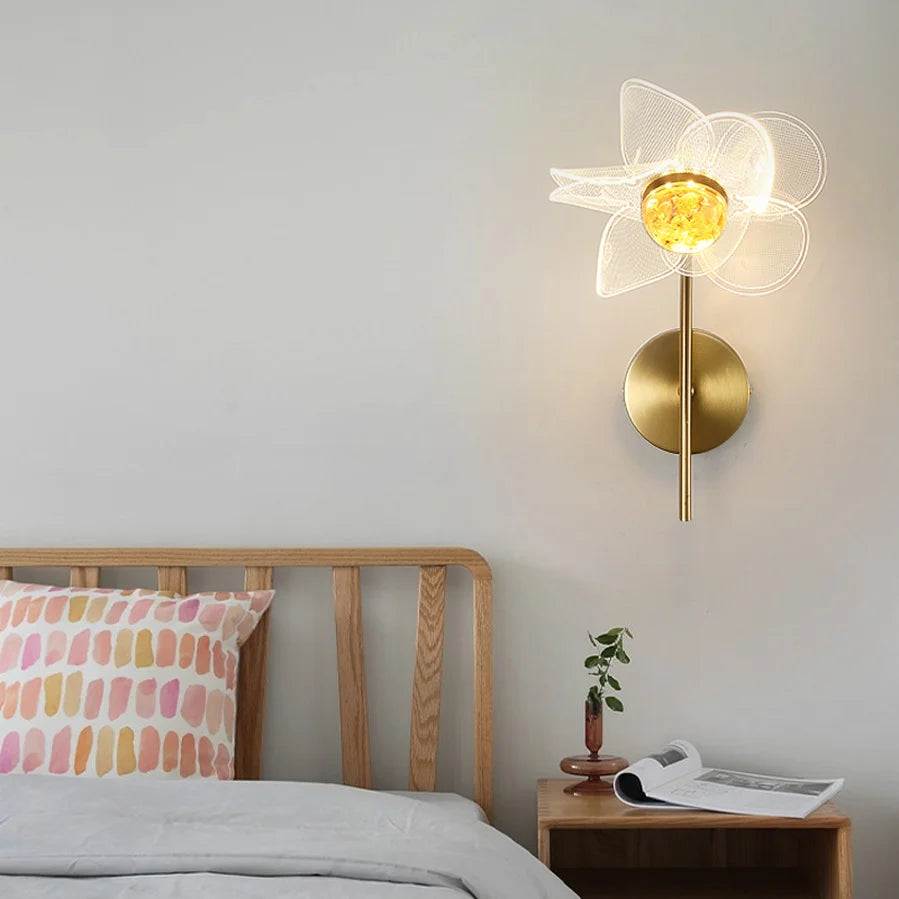 Lampe de applique murale LED en cristal nordique salon chambre fond applique murale couloir allée grenier lampes de chevet maison luminaire moderne - vue 5 sur 10