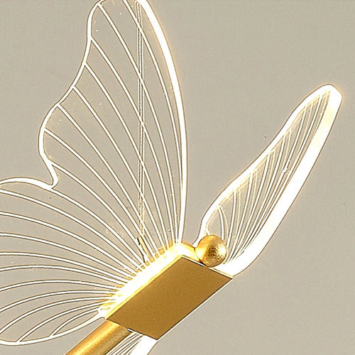 Lustre Papillon LED Acrylique Salle Escalier Suspension - vue 7 sur 12