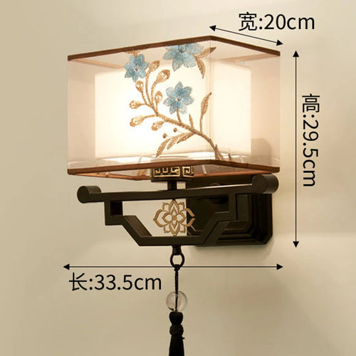 applique murale en tissu style chinois pour intérieur moderne