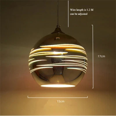 suspension en verre teinté en forme de feu d'artifice 3D - vue 12 sur 12