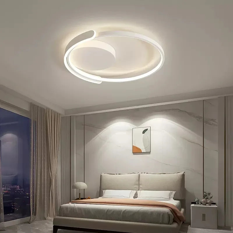 plafonnier led moderne pour décoration intérieure et ambiance chaleureuse - vue 4 sur 10