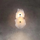 applique murale led créative feuilles de marbre pour hôtel de luxe
