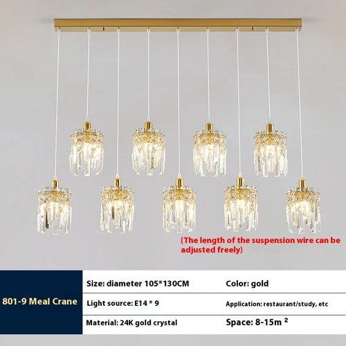 lampe en cristal de luxe pour intérieur moderne élégant - vue 9 sur 14