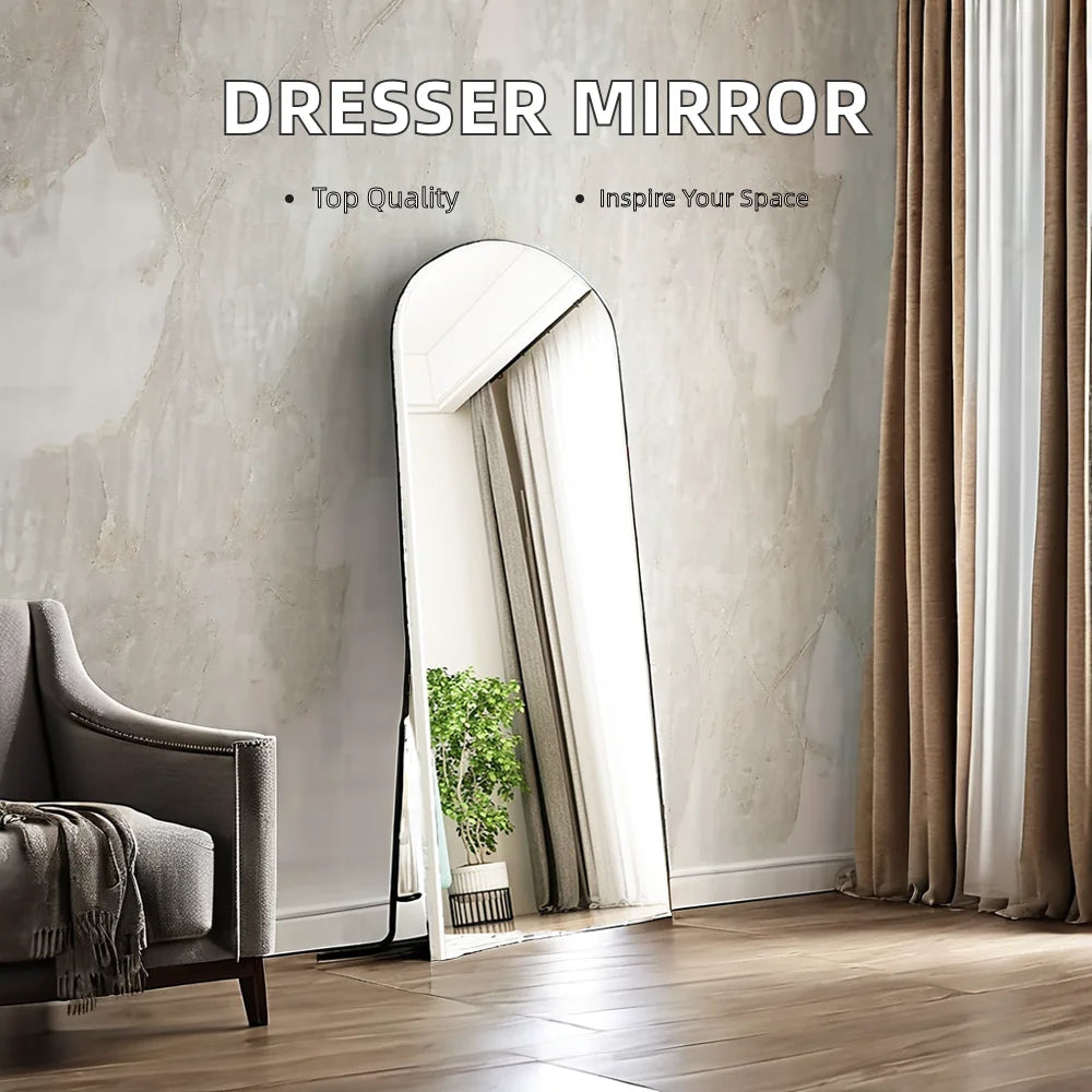 miroir de sol plein long design semi-circulaire pour intérieur - vue 6 sur 9
