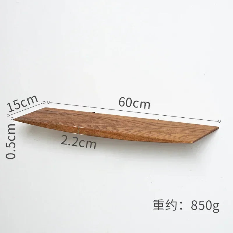 etagère murale en bois massif support d'affichage moderne minimaliste