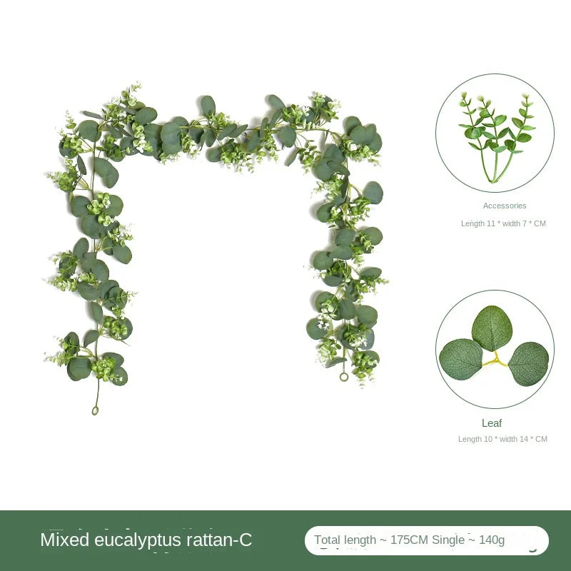 guirlande eucalyptus artificielle pour décoration de mariage et jardin - vue 11 sur 14