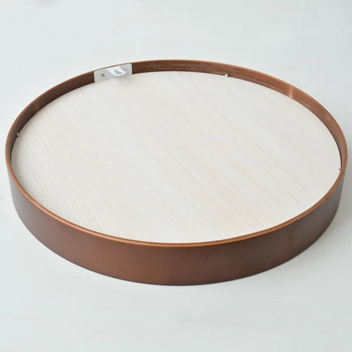 miroir en bois coréen design nordique rond suspendu pour maquillage - vue 5 sur 6