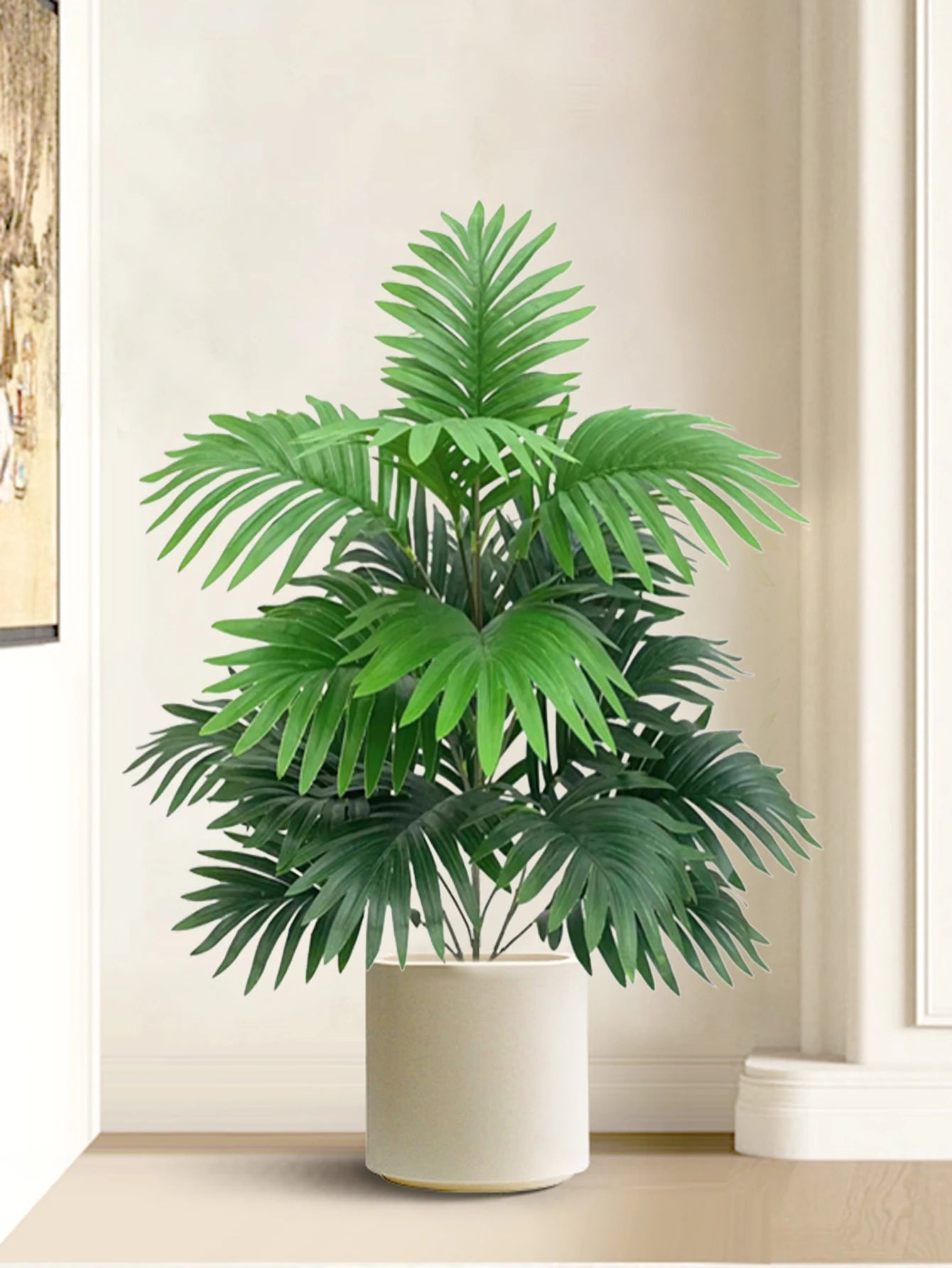 palmier artificiel avec feuilles tropicales pour décoration intérieure - vue 6 sur 8