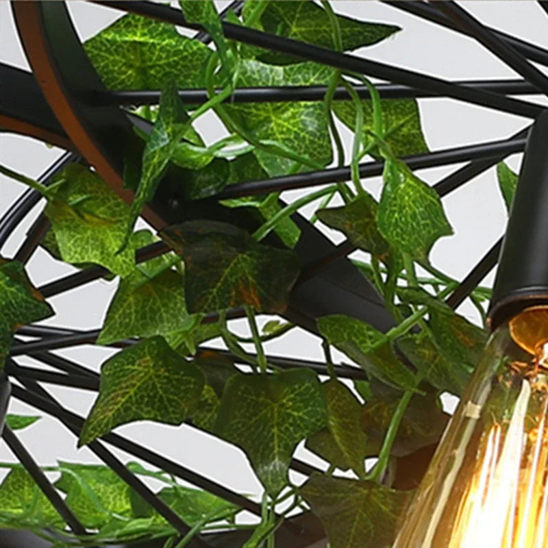 lustre à roues en fleurs de cerisier à têtes multiples pour espaces commerciaux - vue 5 sur 12