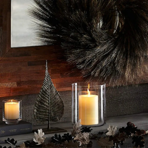 bougeoirs en verre transparent en forme de tasse décoration festive pour la maison - vue 6 sur 10