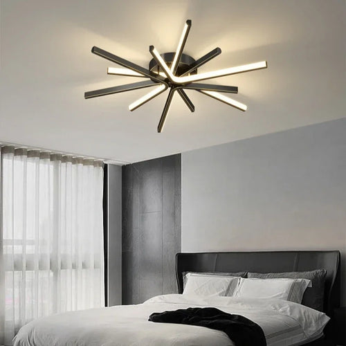 plafonnier led moderne en cuivre pour décoration artistique - vue 3 sur 18