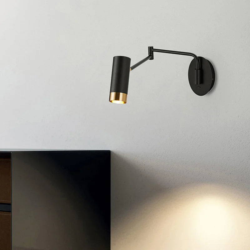applique murale pliante led avec interrupteur bras long - vue 4 sur 7