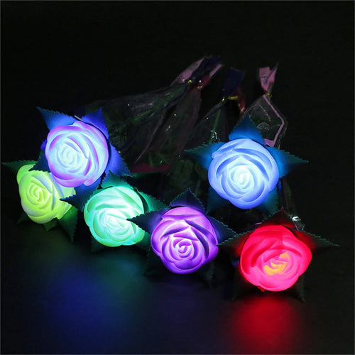 branche de roses lumineuses pour saint valentin et fêtes romantiques - vue 3 sur 12