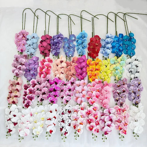 orchidée papillon artificielle 7 têtes décoration florale élégante - vue 2 sur 40