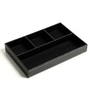 plateau de rangement en similicuir avec 5 compartiments pratiques