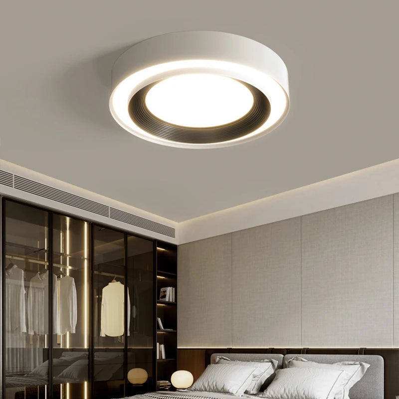 Lampe de couloir d'entrée d'allée minimaliste Simple moderne Protection des yeux salle de vie lustres créatif petit plafonnier rond - vue 5 sur 11