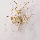 applique murale moderne en cristal et aluminium doré