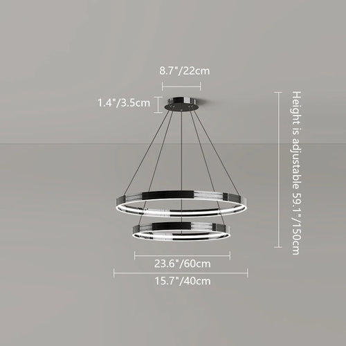 lustre en anneau moderne pour éclairage intérieur décoratif - vue 17 sur 16